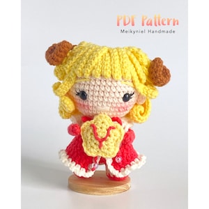 Crochet Doll Pattern : Chibi Star Sign &quot;Aries&quot; Amigurumi Crochet Doll