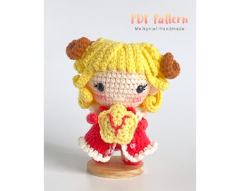 Crochet Doll Pattern : Chibi Star Sign "Aries" Amigurumi Crochet Doll