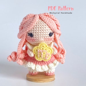 Crochet Doll Pattern : Chibi Star Sign &quot;Virgo&quot; Amigurumi Crochet Doll