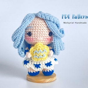 Crochet Doll Pattern : Chibi Star Sign &quot;Aquarius&quot; Amigurumi Crochet Doll