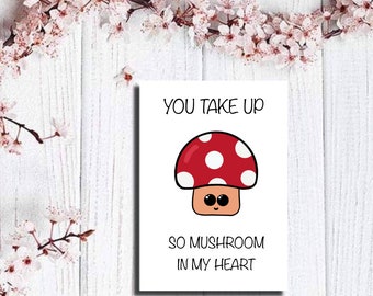 So Mushroom in my heart! | Valentine’s Day Card | Cute Valentine’s Cards | A6 | Cute Cards | Cards For Him | Cards For Her | Valentine’s Day