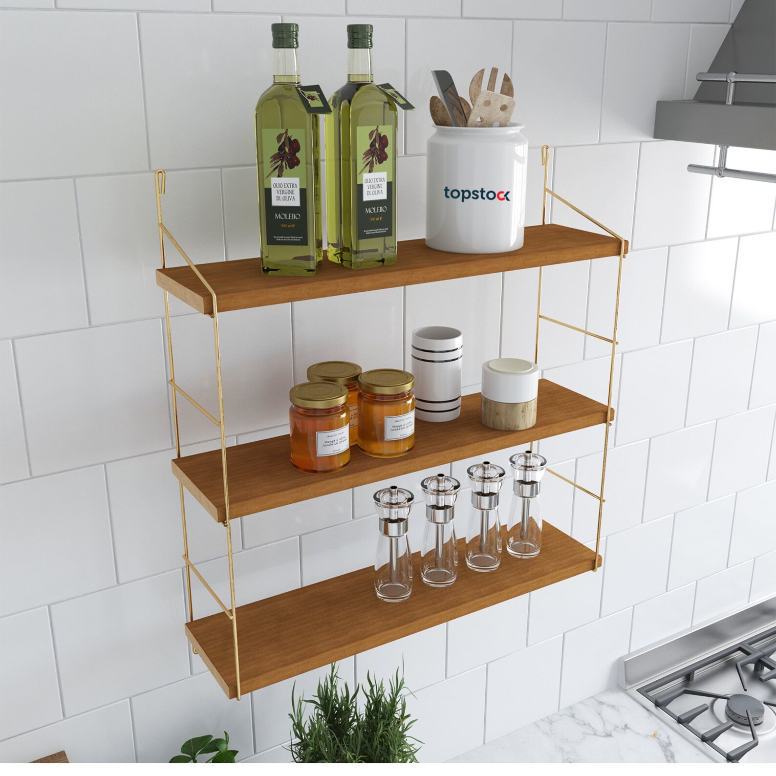 Wandregal mit drei Böden aus Holz Bücherregal Schweberegal | Etsy