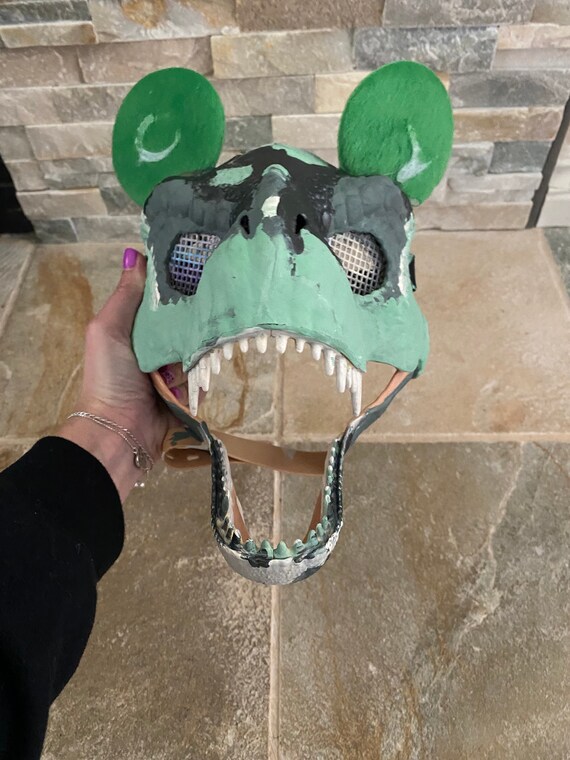 Pretend Play Frog furry Dino mask Toys Toys & Games