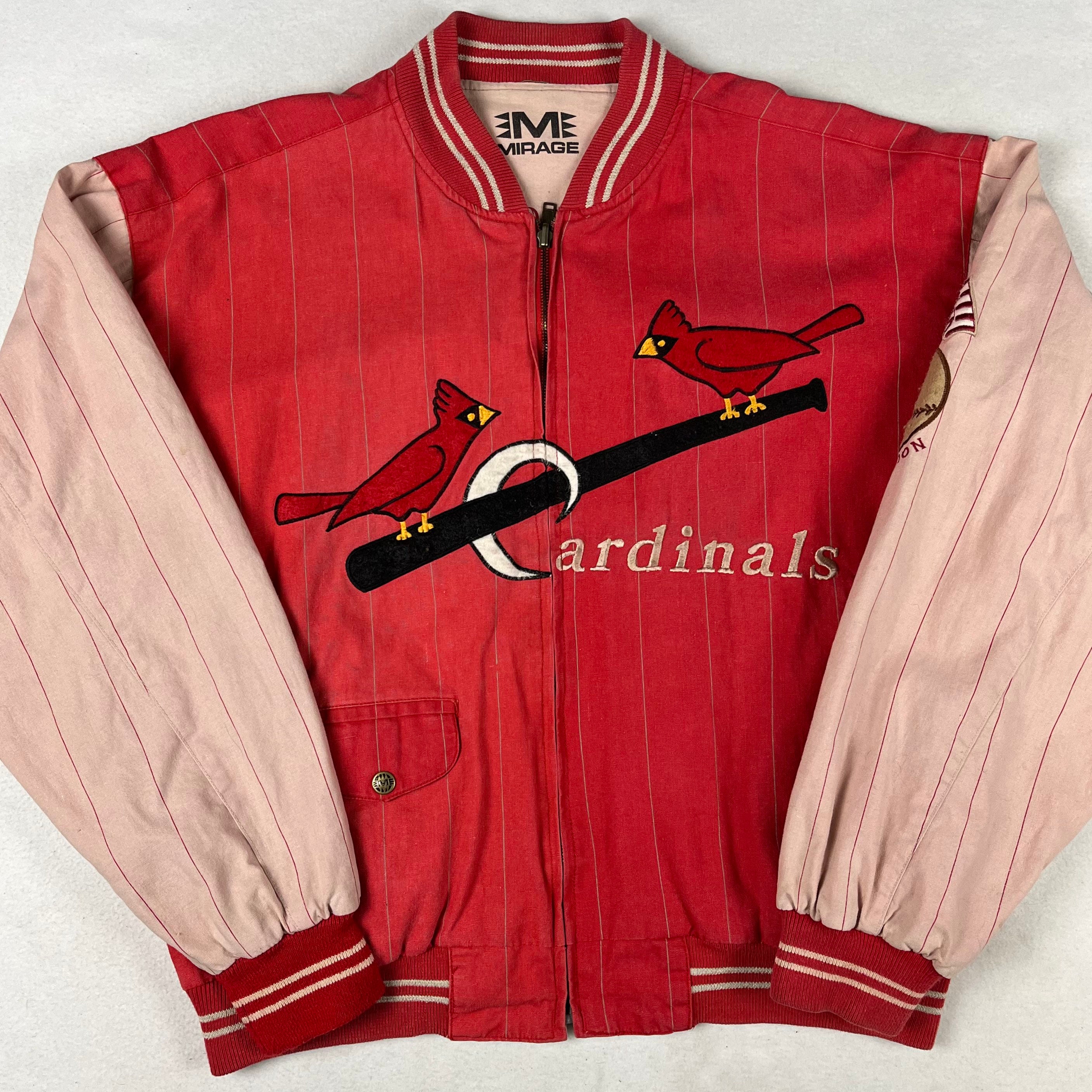 Cardinals Vintage Reversible Bomber Jacket Mirage St.louis 90s 