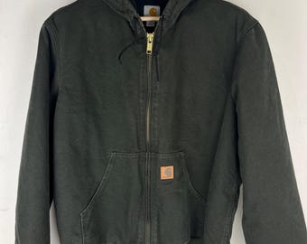 Vintage Faded Moss Green Carhartt Jacket. Boxy Oversized Fit Vintage Faded Moss Green Carhartt Jacket. Boxy Oversized Fit