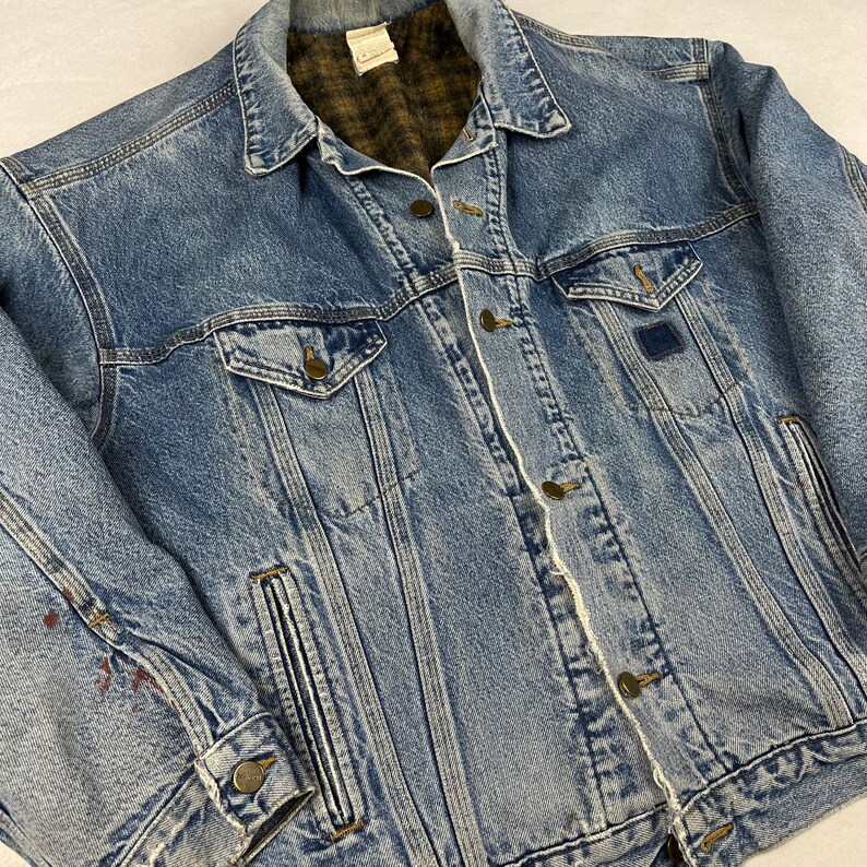 Carhartt Trucker Jacket Jeans XXL Made in USA - Etsy