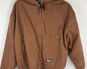 Vintage 90s Y2k Carhartt J140 Chestnut Brown Duck Canvas Active