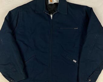 Vintage 1990s Carhartt Black Cinched Active Jac Work Jacket