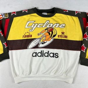 Adidas Vintage Sweatshirt Cyclone Super Rare Bike Sports Oldschool Cycling Etsy