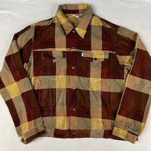 Levi&#39;svintage clothing trucker jacket checkered super rare