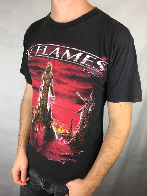 in flames band shirt