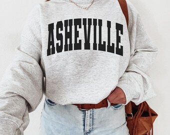 Retro Asheville North Carolina Crewneck Sweatshirt Mountain Sweatshirt Outdoor Bachelorette Sweatshirt Hiking Sweatshirt Carolina Gifts