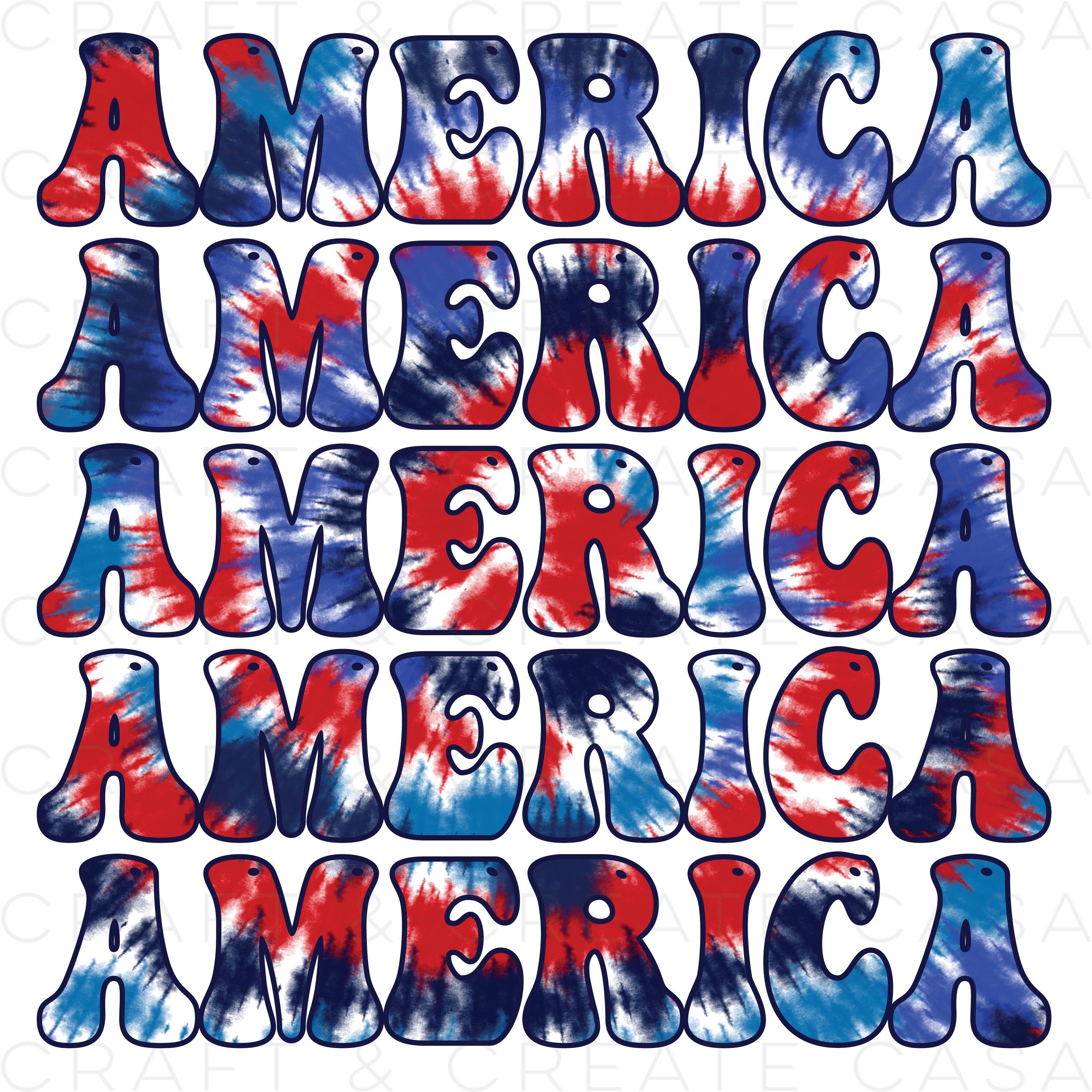 Tie Dye America PNG | Sublimation Design | Digital Download | Sublima…