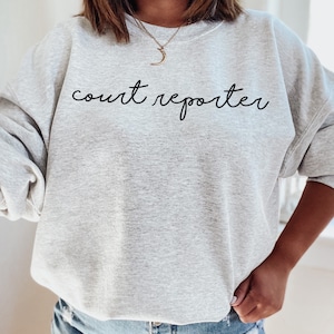 Gericht Reporter Sweatshirt Rundhals Stenograph Stenographie Sweatshirt Geschenk für Gericht Reporter Gericht B erstattung Steno Geschenk