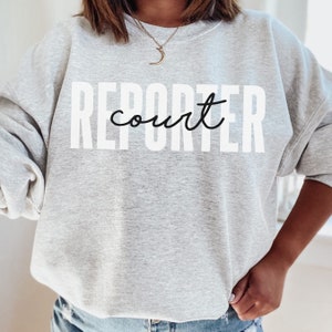 Court Reporter Sweatshirt Crewneck Stenographer Stenography Sweatshirt Gift for Court Reporter Court Reporting Steno Gift