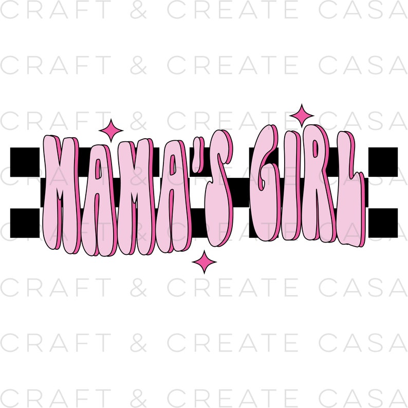 Retro Checkered Mama's Girl PNG Sublimation Design - Etsy