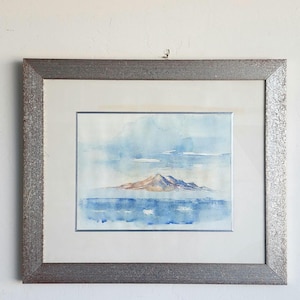 Water Color Painting Landscape Island Signed Susann Signed Water Color Painting Landscape Island Watercolor Painting Watercolor Island Ocean