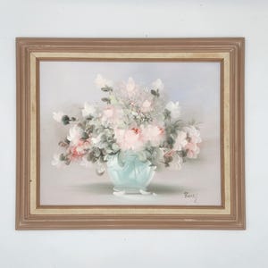 Painting Still Life Vase with Flowers Signed Rossy Signed Painting Still Life Vase with Flowers Painting Vase Flowers Painting Flowers Vase