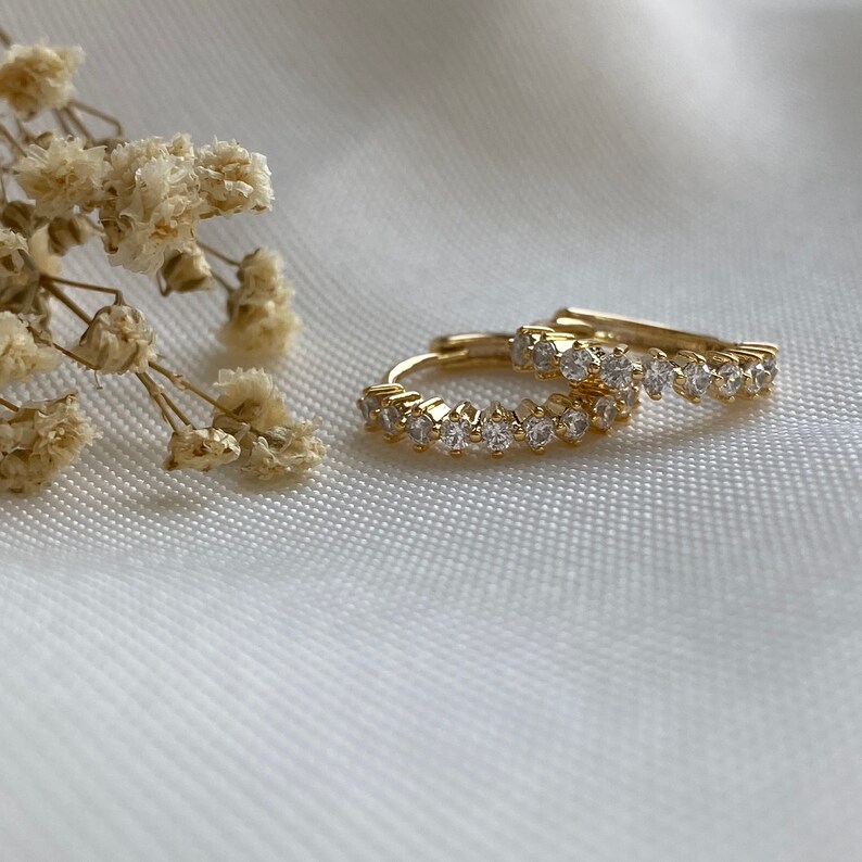 Earrings with cubic zirconia stones