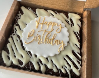 MINI Letterbox Brownie - Fudgy treat postal letterbox - Christmas Gift / Present / Birthday / Anniversary / Corporate