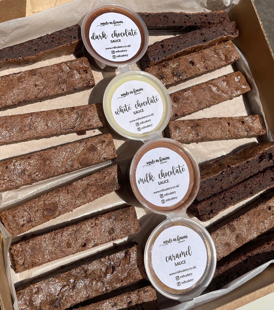 Brownie Dipping Box Fudgy Postal Treat Box Present / Etsy