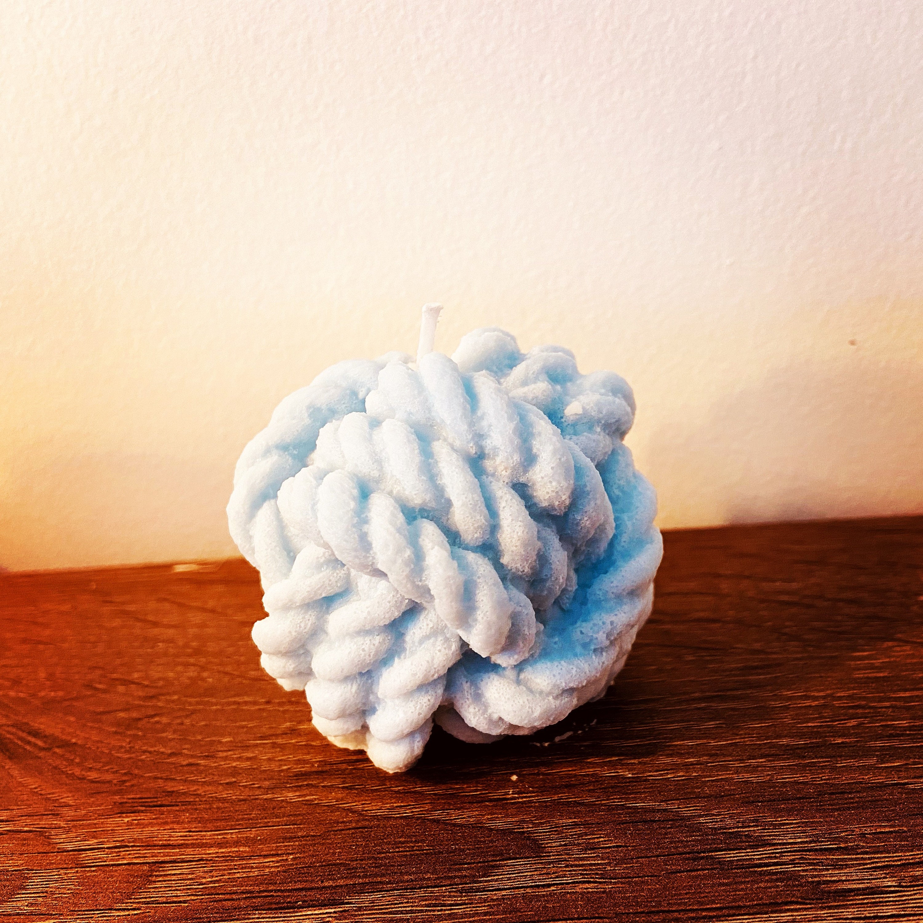 Wool Ball Candle Etsy