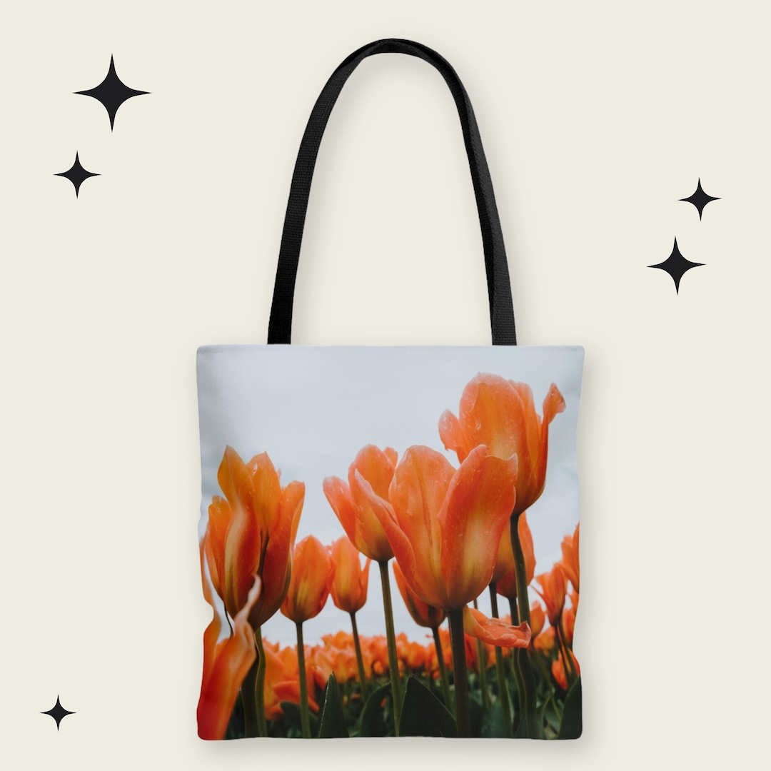 Tulip Tote Bag Tulip Festival Tote Bag Flower Market Tote Flower Lover
