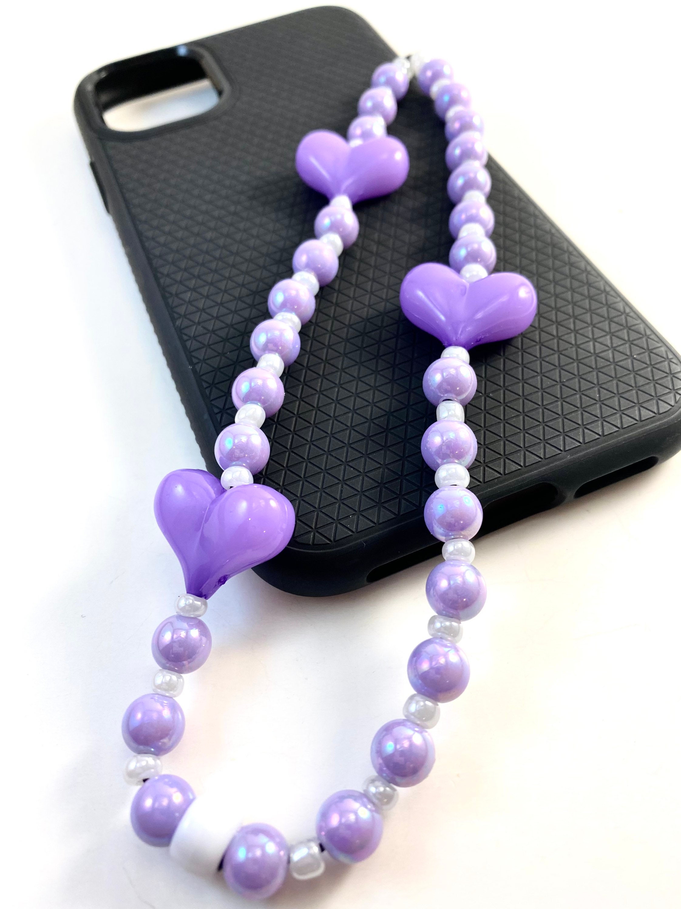 Chunky Heart Wristlet Phone Charms Etsy