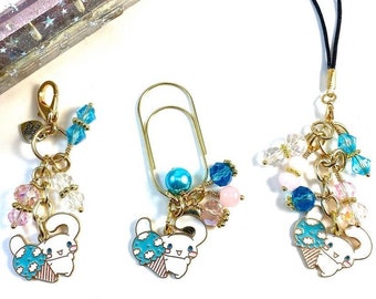 Ice Cream Bunny Charm: Kawaii Planner/Phone Accessory
