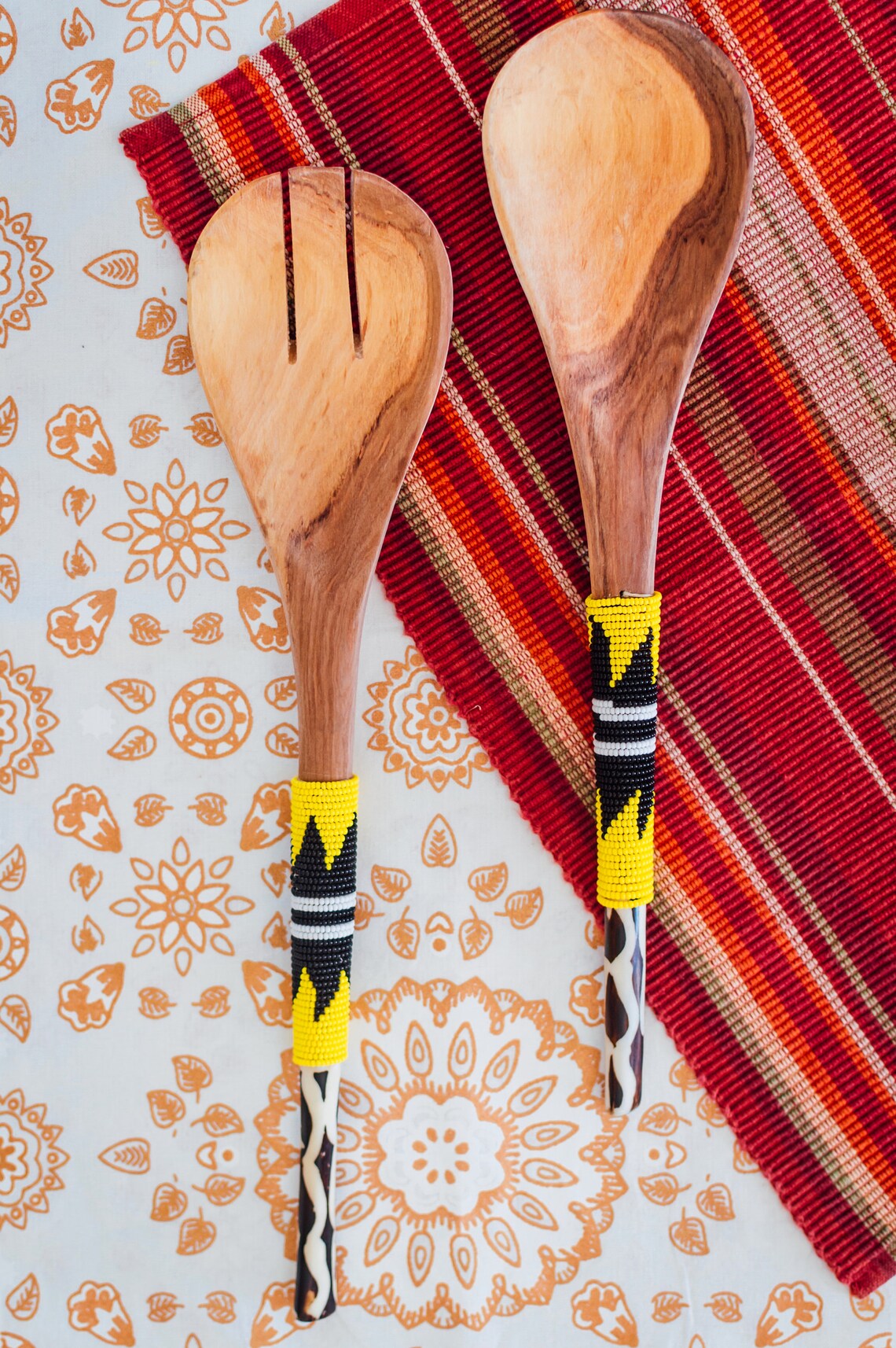 Wooden Salad Spoon and Fork Set Salad servers wood Kitchen Etsy