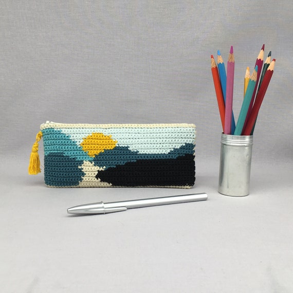 Crochet Kit, Flat Kit, Crochet Pencil Case, Ganchillo Case 