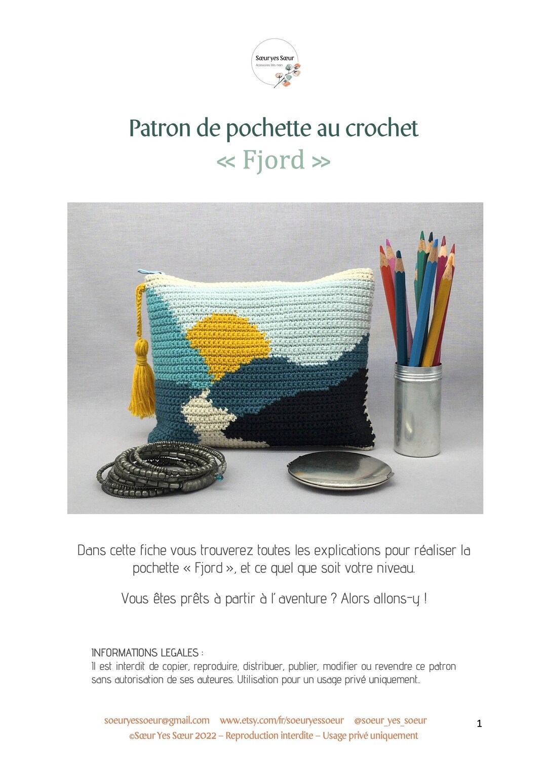 PDF Crochet Pouch Pattern Français/english/español PDF Pouch Etsy