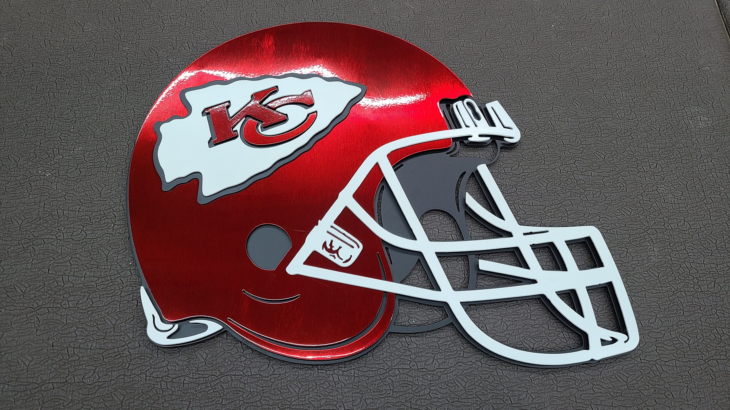 Kansas City Chiefs Football Helmet Metal Sign Etsy