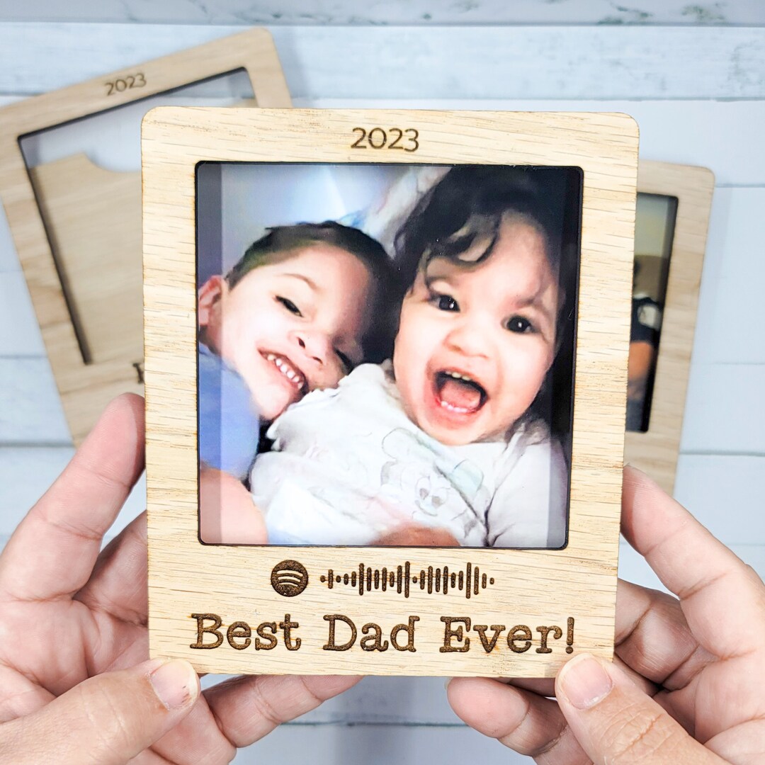 Personalized Fathers Day Gift Frame Spotify Picture Frame, Dad Gift From Kids