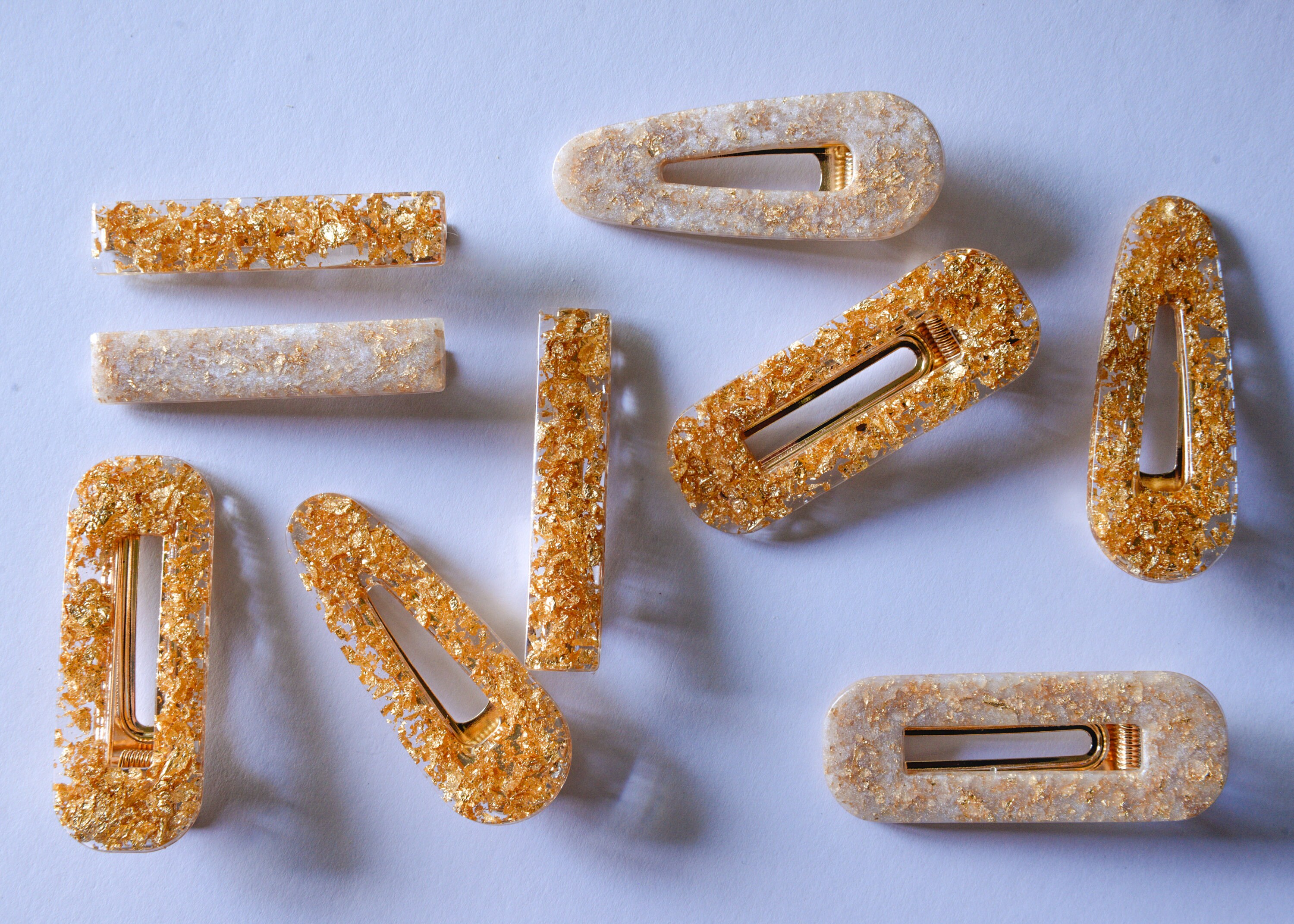 Gold Barrette/ Gold Hair Clips/ Barrette/ Gold/ Single Hair Etsy