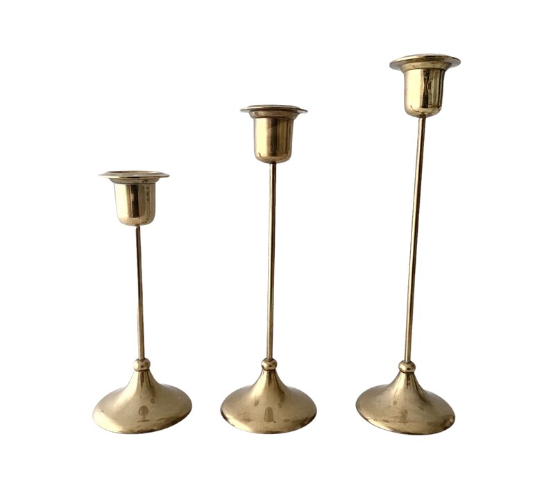 Vintage Brass Candle Holders. Etsy