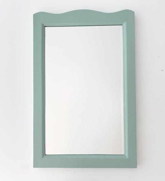 from Sweden＊Vintage mirror・* Antique Green Painted Mirror: Swedish Vintage Decor, 1911 - Etsy