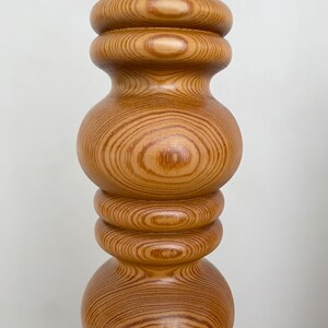 A Large pair of Swedish pine table lamp bases from the 70s. Scandinavian mid century modern. image 3