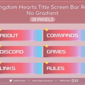 Kingdom Hearts Twitch Panels KH Panels Twitch Kingdom Hearts Title Screen Red Bar