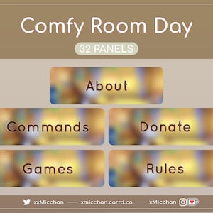 Comfy Room Day Twitch Panels Comfy Panels Twitch