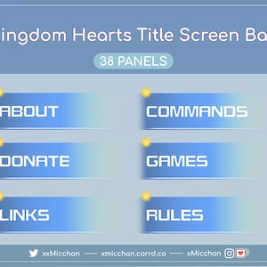 Kingdom Hearts Twitch Panels KH Panels Twitch Kingdom Hearts Title Screen Blue Bar