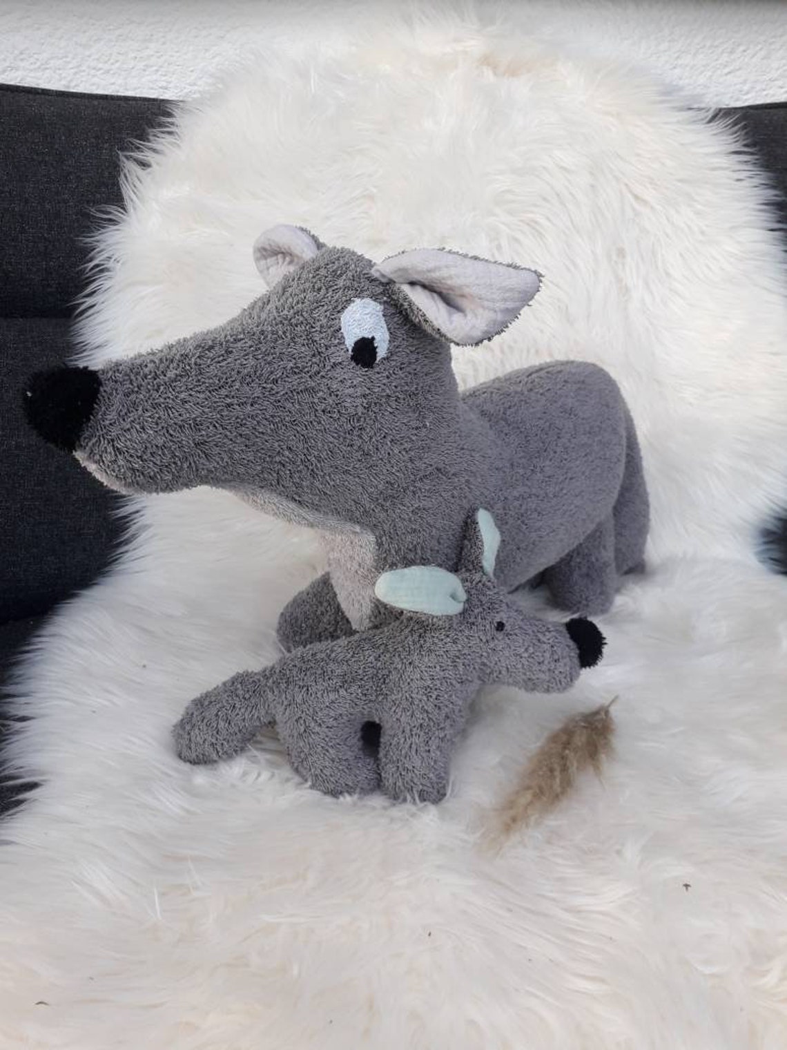 Kuscheltier Großer Wolf zum Kuscheln großes Kuscheltier | Etsy