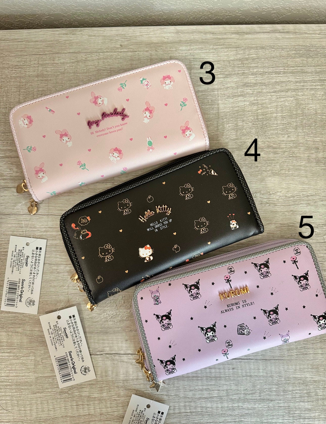 Hello Kitty Purse Handbags Sanrio Bags Cute Walet My Melody Pouch Kuro