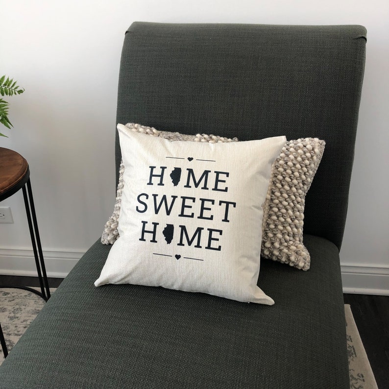 Home Sweet Home Illinois Pillow