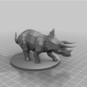 Triceratops mécanique | MZ4250 | 28 mm | Donjons et dragons | Dessus de table | Résine | MdD | Terrain | D&D | RPG | Miniatures | Éclaireur | Résine