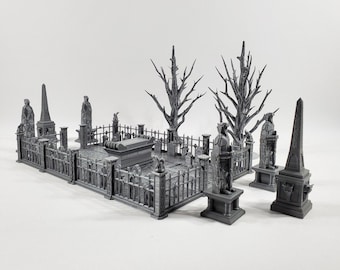 Graveyard Set Code2 - D&D - Dungeons and Dragons - Wargames - Wonder Worlds - Tabletop - Terrain ER3D