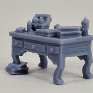 Old Furniture Desk Scattered | Dark Realms | 28mm | Fantasy | Dungeons and Dragons | Tabletop | Terrain | RPG | DnD | Pathfinder | D&D Mini