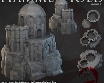 Hammerhold Skyport 5 Dark Realms 28mm  Sci-fi Cyberpunk Tabletop Terrain RPG Mecha Cyber Fantasy Role Pathfinder house