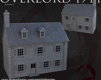 Overlord 1944 Building 2 | Dark Realms | 28mm | Dungeons and Dragons | Tabletop | DnD | Terrain | RPG | Miniatures | Pathfinder