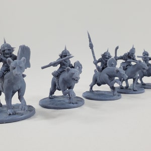 Hyena Riders SET of 5 | Kyoushuneko | 28mm |  Wonder Worlds | Dungeons and Dragons | Tabletop | Scatter Terrain | RPG | DnD | D&D | 40k 5E